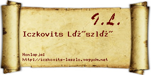 Iczkovits László névjegykártya
